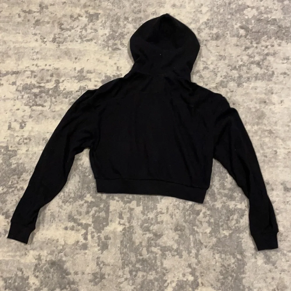 SOLD - NWOT Skims Black Waffle Knit Zip Up Hoodie Sz S - Picture 14 of 16